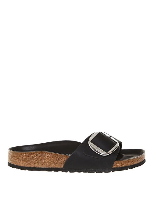 Birkenstock Kadın Deri Siyah Terlik MADRID BIG BUCKLE FL - Görsel 2