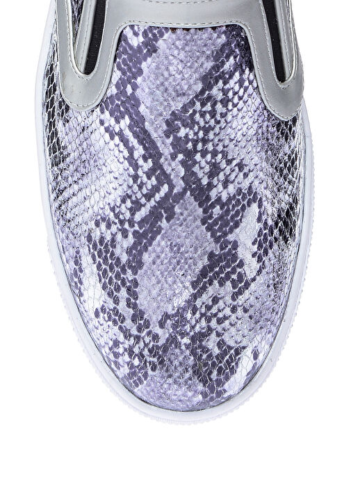 Limon Gümüş Kadın Düz Ayakkabı 71SAT KARELI AYAKK - Görsel 9