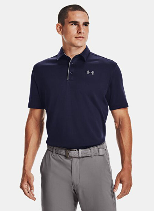 Under Armour Düz Koyu Lacivert Erkek Polo T-Shirt