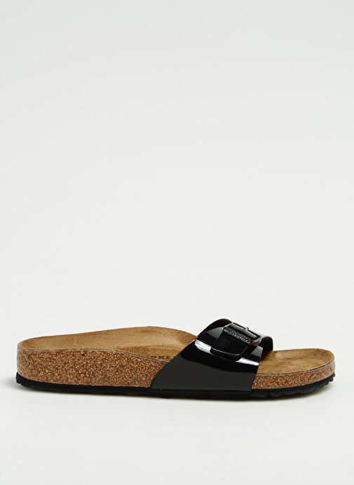 Birkenstock Siyah Kadın Deri Terlik MADRID BF PATENT - Görsel 2