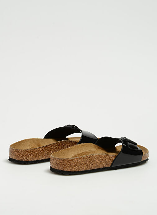 Birkenstock Siyah Kadın Deri Terlik MADRID BF PATENT - Görsel 4