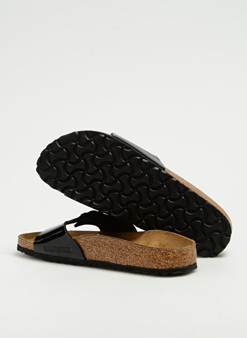 Birkenstock Siyah Kadın Deri Terlik MADRID BF PATENT - Görsel 5