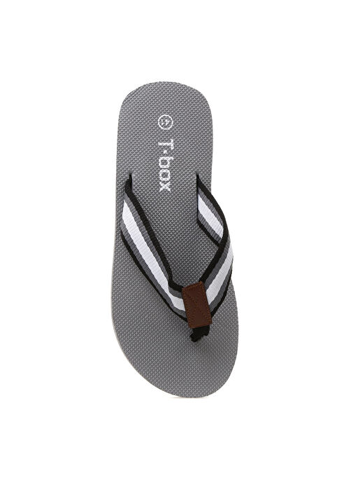 T-Box Gri Erkek Terlik PETRE - Görsel 5