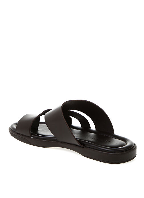 Fabrika Kahve Erkek Deri Terlik PALAWAN - Görsel 3