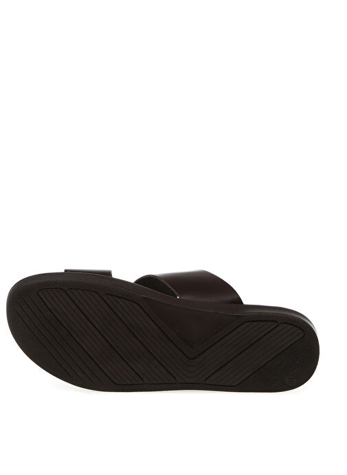 Fabrika Kahve Erkek Deri Terlik PALAWAN - Görsel 4