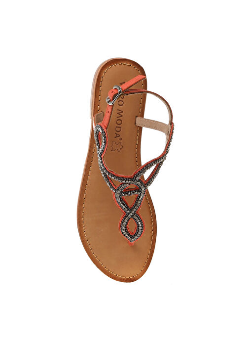 Vero Moda Liv Bilekten Bağlamalı Taşlı Sandalet - Görsel 5