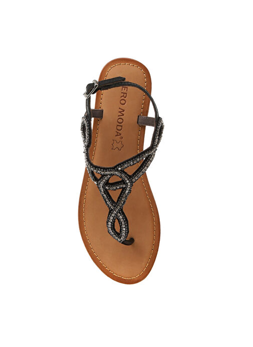 Vero Moda Liv Bilekten Bağlamalı Taşlı Sandalet - Görsel 2