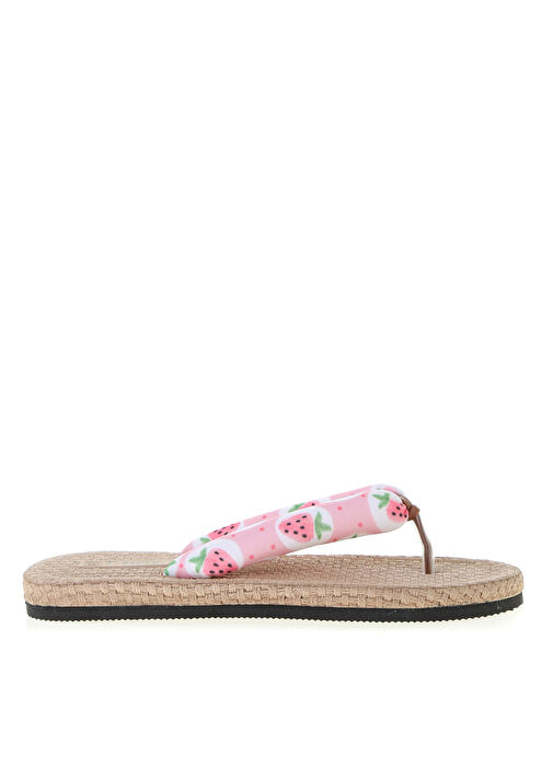 Siyah - Pembe Kadın Plaj Terliği L81-ZINNAT - Görsel 2