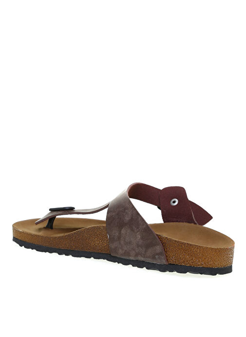 Kahve Kadın Terlik M49-SNEEK NUBUK - Görsel 3