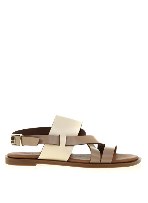 Fabrika Ekru Kahve Kadın Sandalet L23-ORLANDO - Görsel 2