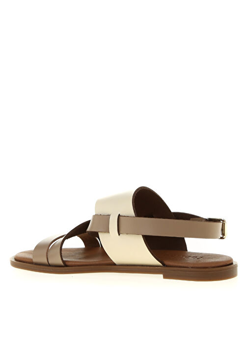 Fabrika Ekru Kahve Kadın Sandalet L23-ORLANDO - Görsel 3