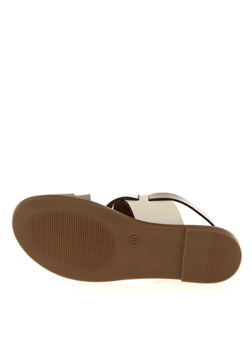 Fabrika Ekru Kahve Kadın Sandalet L23-ORLANDO - Görsel 4