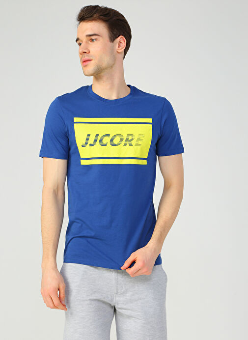 Jack & Jones 12167396 Gri Mavi T-Shirt