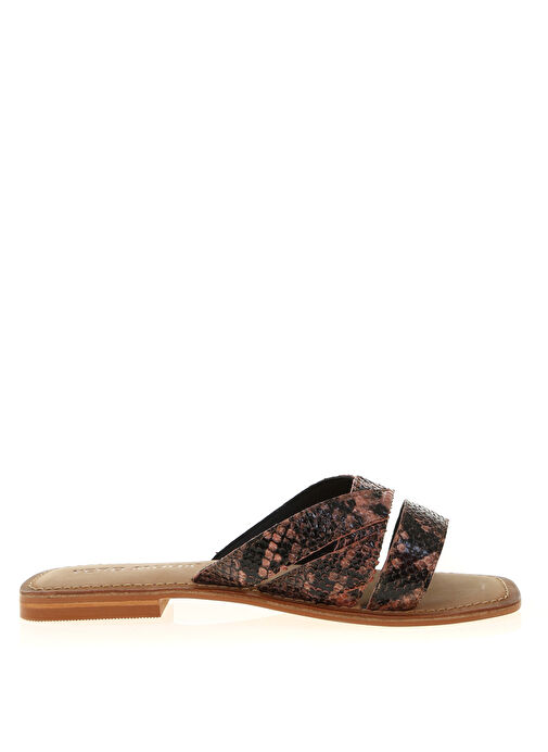 Vero Moda Desenli Deri Sandalet - Görsel 5