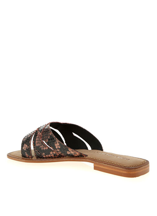 Vero Moda Desenli Deri Sandalet - Görsel 2