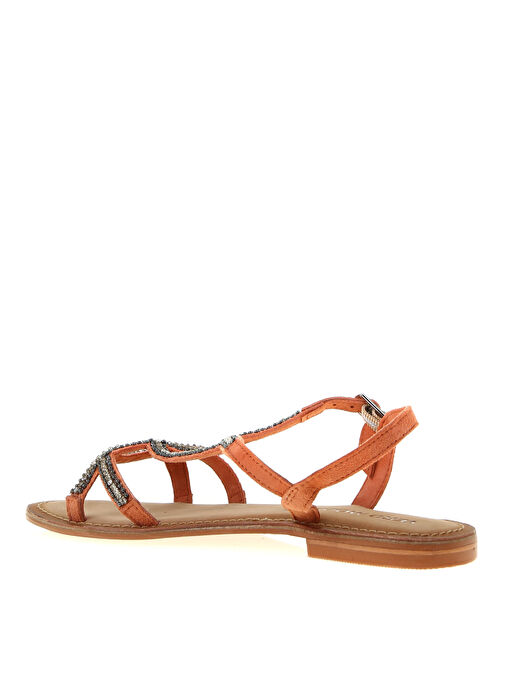 Vero Moda Açık Kahverengi Kadın Deri Sandalet 10228796 Açık Pembe - Görsel 3