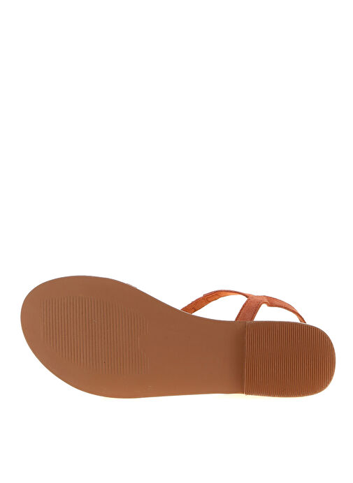 Vero Moda Açık Kahverengi Kadın Deri Sandalet 10228796 Açık Pembe - Görsel 4