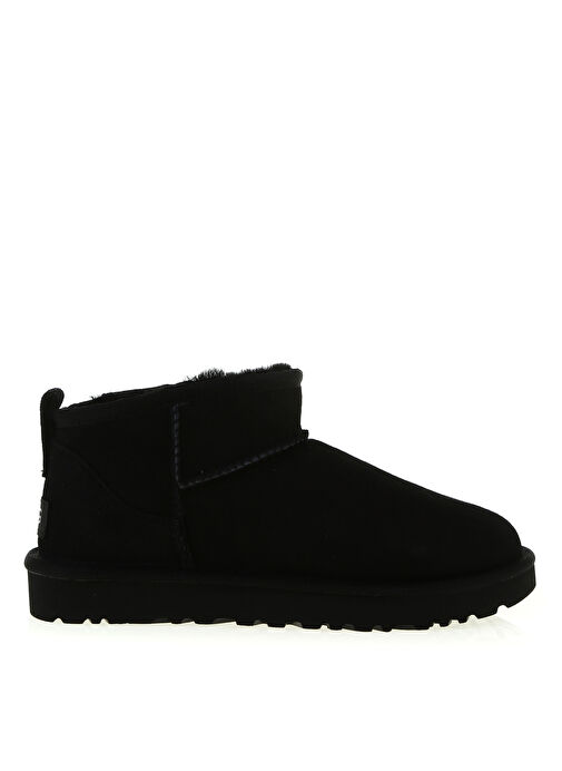 Ugg W CLASSIC ULTRA MINI Siyah Kadın Süet + Deri Bot 1116109 - Görsel 2