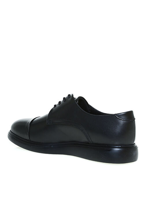 Cotton Bar Siyah Erkek Deri Klasik Ayakkabı - Görsel 3