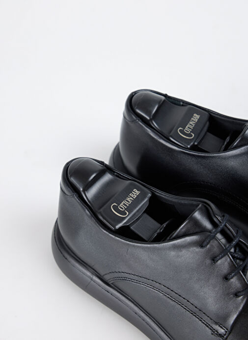 Cotton Bar Siyah Erkek Deri Klasik Ayakkabı - Görsel 9