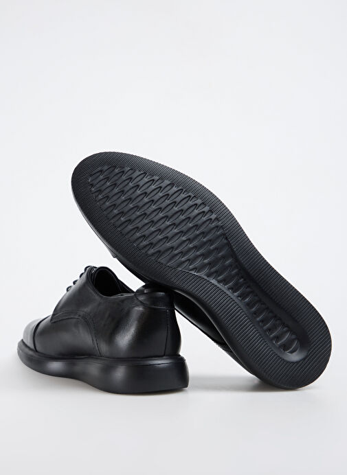 Cotton Bar Siyah Erkek Deri Klasik Ayakkabı - Görsel 11