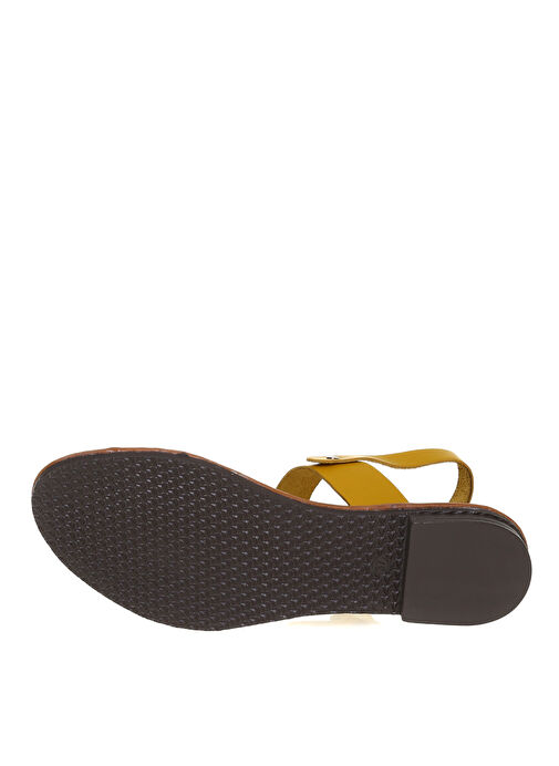 Limon Sarı-Beyaz Kadın Sandalet LOMBARDIA - Görsel 4