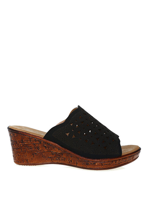 Cotton Bar Siyah Kadın Terlik JANICE - Görsel 2