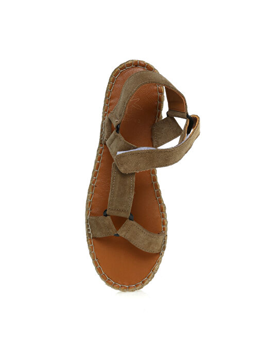 Fabrika Deri Vizon Kadın Sandalet HEMANT - Görsel 5