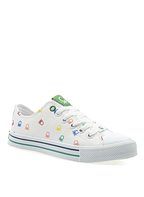 Benetton Beyaz Kadın Sneaker BN-30187 - Görsel 3