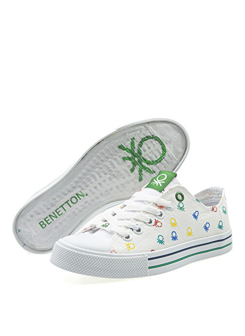 Benetton Beyaz Kadın Sneaker BN-30187 - Görsel 5