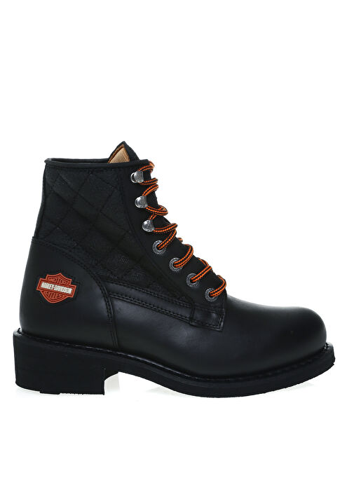 Harley Davidson Siyah Erkek Deri Bot NEW WORKER MID - Görsel 2
