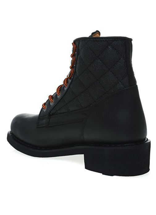 Harley Davidson Siyah Erkek Deri Bot NEW WORKER MID - Görsel 3