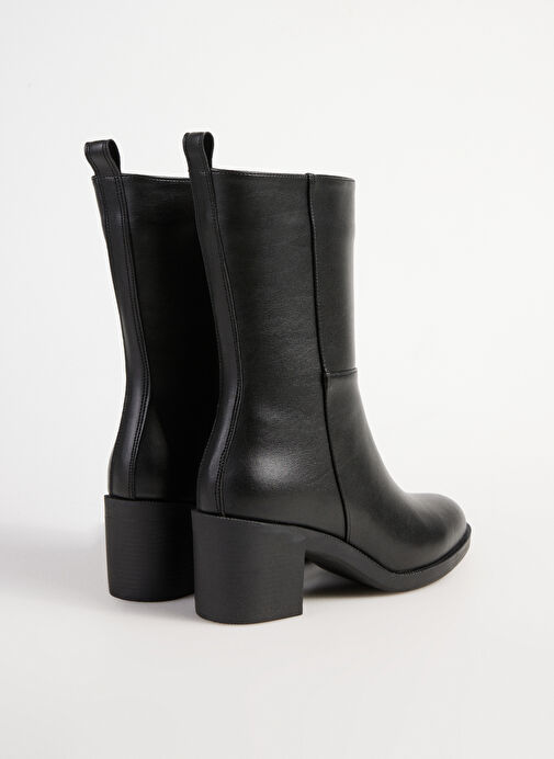Siyah Kadın Topuklu Bot CHARLOTTE - Görsel 4