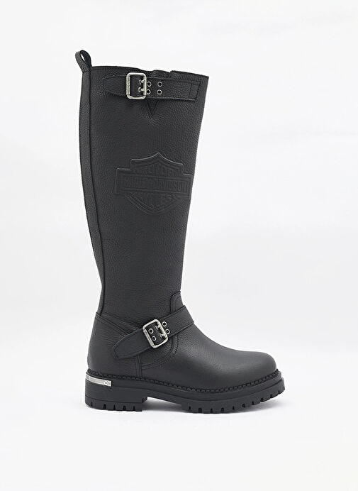 Harley Davidson Siyah Kadın Deri Çizme TROUBLE - Görsel 2