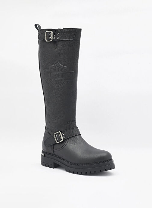 Harley Davidson Siyah Kadın Deri Çizme TROUBLE - Görsel 3