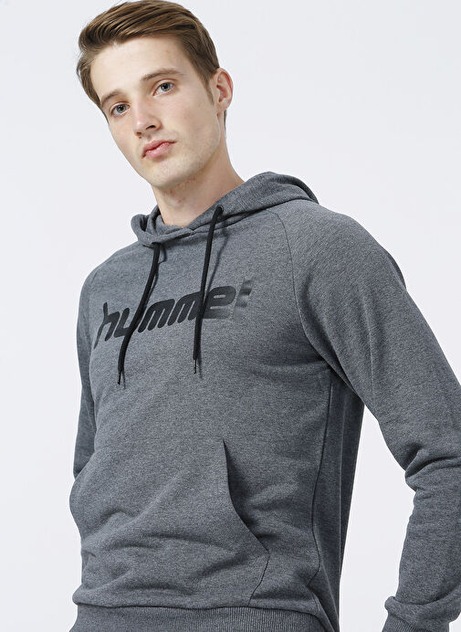 Hummel VOLUS HOODIE Gri Erkek Sweatshirt 920903-2006