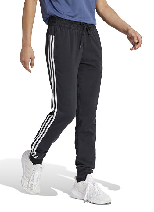 adidas GM5542 W 3S SJ C PT Siyah Beyaz Kadın Slim Fit Eşofman Altı