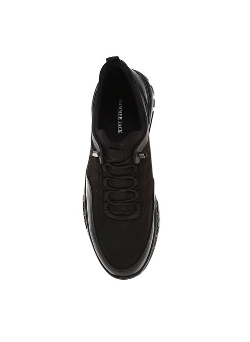 Hammer Jack Siyah Hakiki Deri Erkek Günlük Spor Ayakkabı LAZNE AYAKKABI - Görsel 5