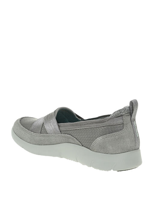 Skechers 104270 Gri Kadın Düz Ayakkabı - Görsel 3