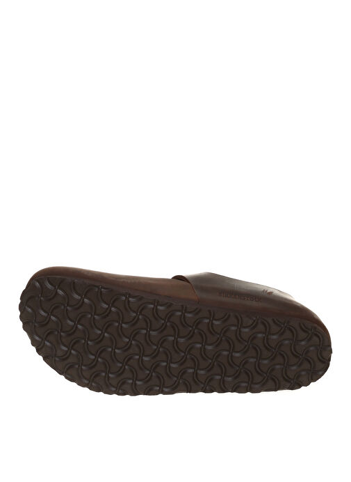 Birkenstock Kahverengi Erkek Deri Ev Terliği 166533 LONDON FL - Görsel 4