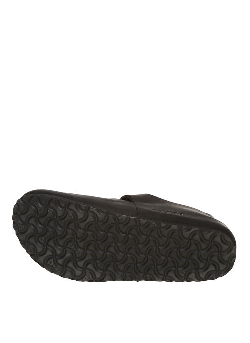 Birkenstock Siyah Erkek Deri Ev Terliği 166543 LONDON FL - Görsel 4