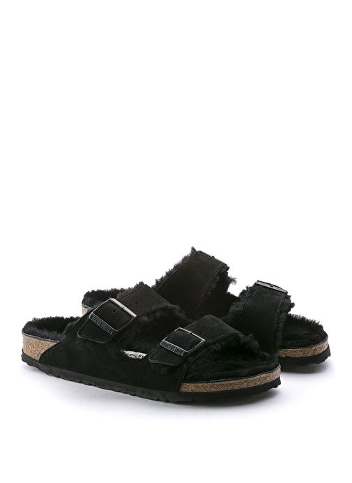 Birkenstock Siyah Kadın Süet Terlik 752663 - Görsel 3