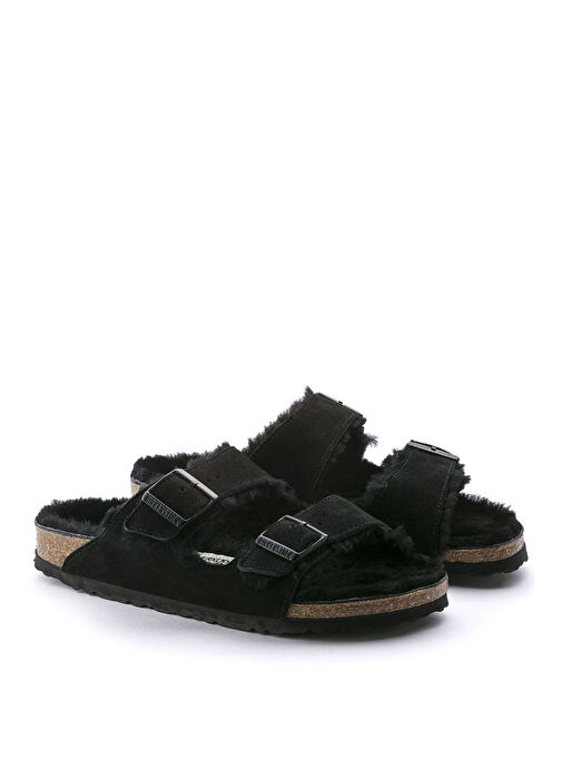 Birkenstock Siyah Kadın Süet Terlik 752663 - Görsel 5