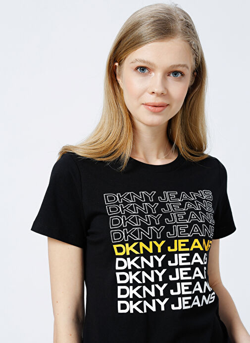 Dkny Jeans Siyah - Beyaz Kadın Kazak E1HFADNA