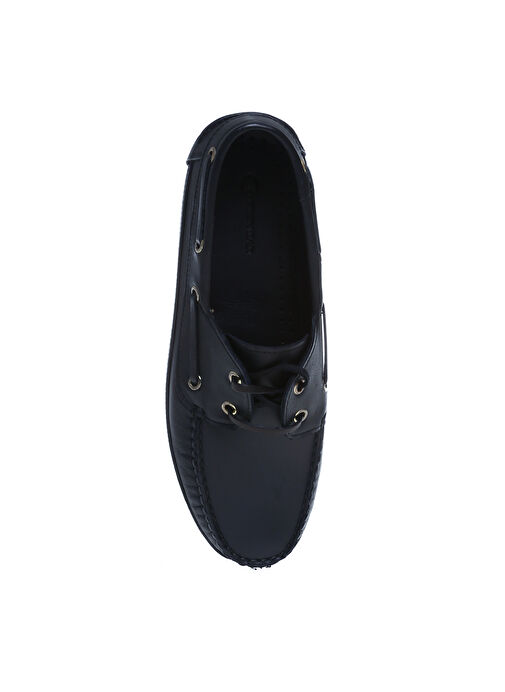 Cotton Bar Siyah Erkek Deri Günlük Ayakkabı UPPERT - Görsel 5