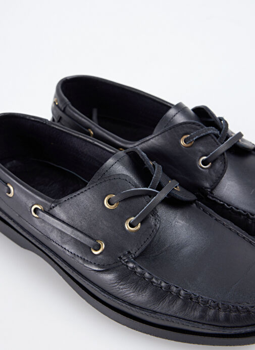 Cotton Bar Siyah Erkek Deri Günlük Ayakkabı UPPERT - Görsel 10