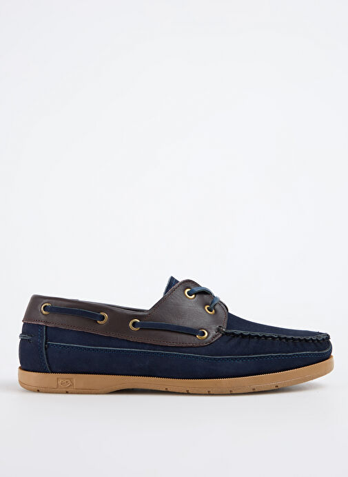 Cotton Bar Deri Lacivert Erkek Günlük Ayakkabı UPPERT NUBUK - Görsel 6