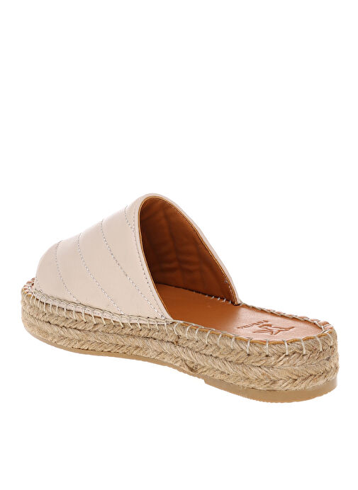 Fabrika Ekru Kadın Deri Espadril KATLA - Görsel 3