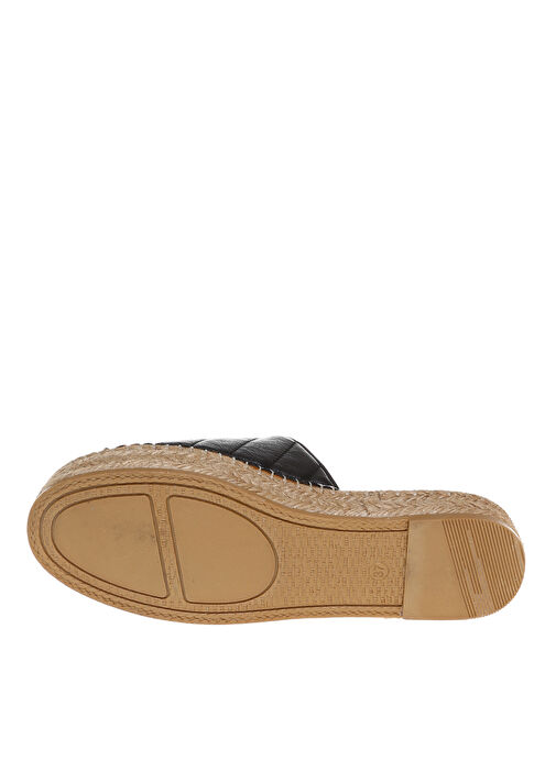 Fabrika Siyah Kadın Deri Espadril KATLA - Görsel 4