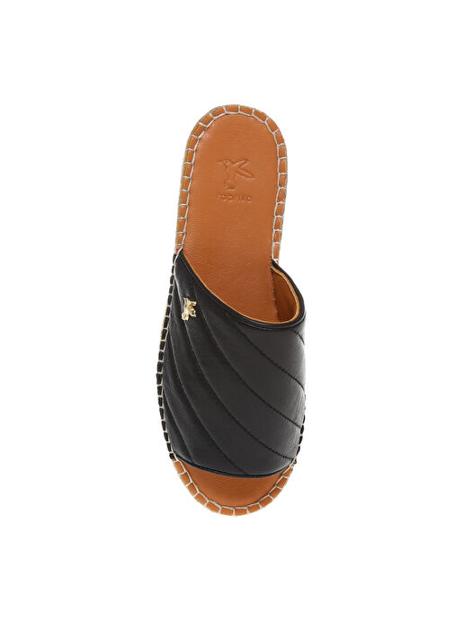 Fabrika Siyah Kadın Deri Espadril KATLA - Görsel 5